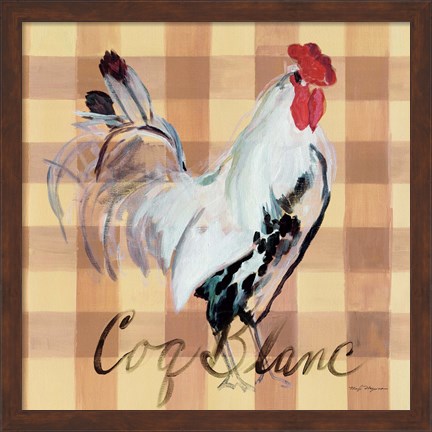 Framed Coq Blanc Print