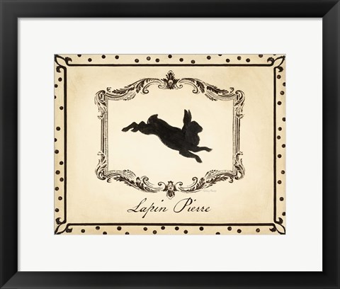 Framed Cartouche Lapin I Print