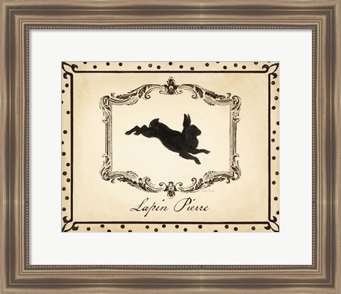 Framed Cartouche Lapin I Print