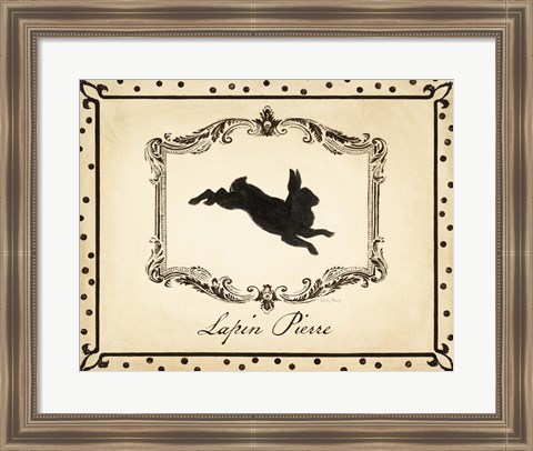 Framed Cartouche Lapin I Print