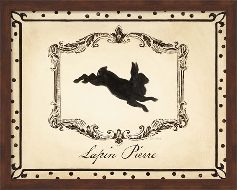 Framed Cartouche Lapin I Print