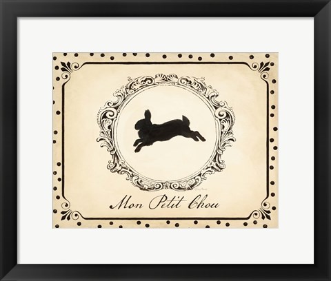 Framed Cartouche Lapin II Print