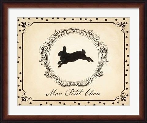 Framed Cartouche Lapin II Print