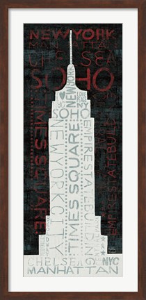 Framed Empire State Building - Red Print