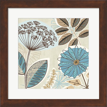 Framed Funky Flowers IV Print