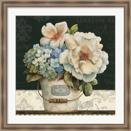 Framed French Vases I Print