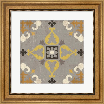 Framed Golden Glow Square VIII Print