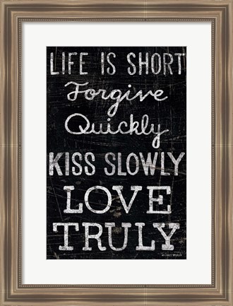 Framed Life is Short Print