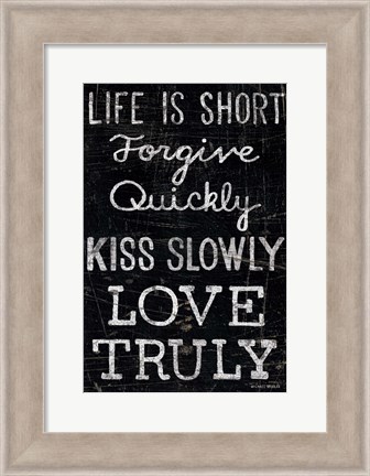 Framed Life is Short Print