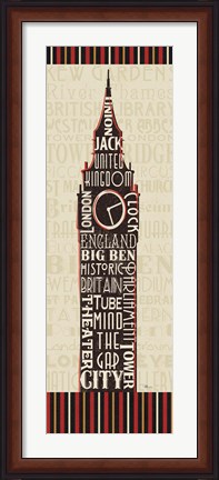 Framed London City Words II Border Print