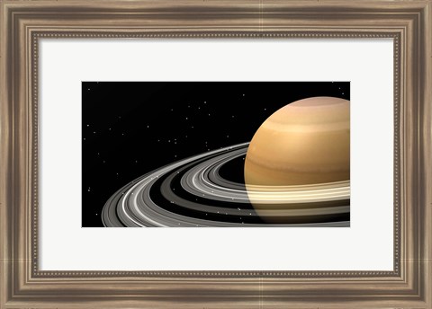 Framed Close-up of Saturn and its planetary rings Print