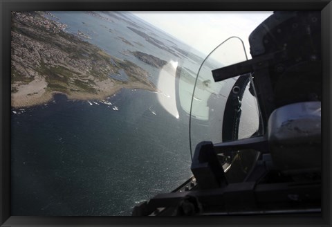 Framed Flying in a Saab J 32 Lansen fighter of the Swedish Air Force Historic Flight Print