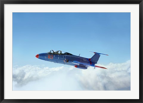 Framed L-29 Delfin standard jet trainer of the Warsaw Pact Print