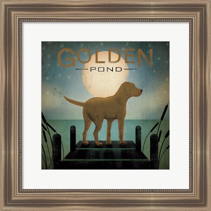 Framed Moonrise Yellow Dog Print