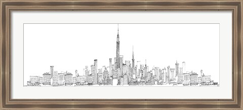 Framed New York Skyline Print