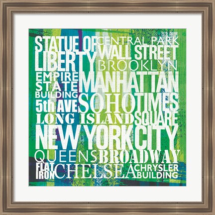 Framed New York City Life Patterns I Print