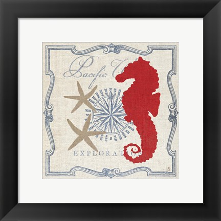 Framed Pacific Seahorse Print