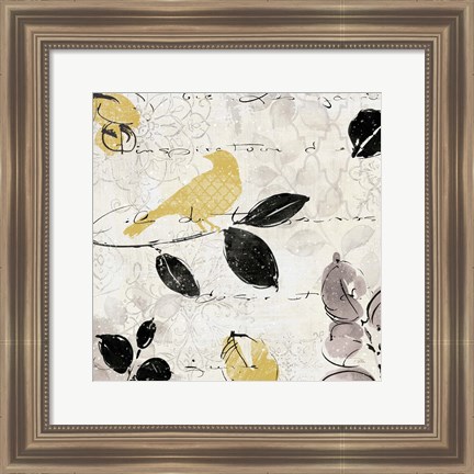 Framed Plume and Motif I Print