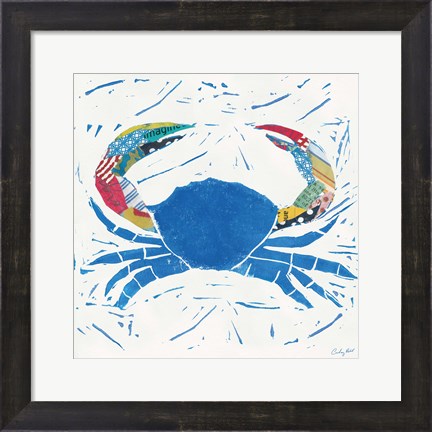 Framed Sea Creature Crab Color Print