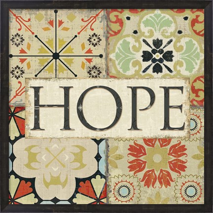Framed Spice Santorini II - Hope Print