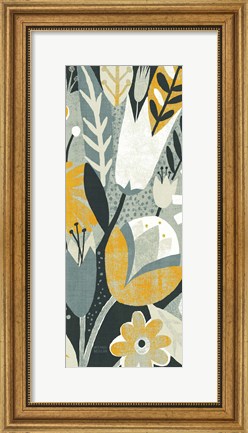 Framed Vintage Bouquet Yellow Panel II Print