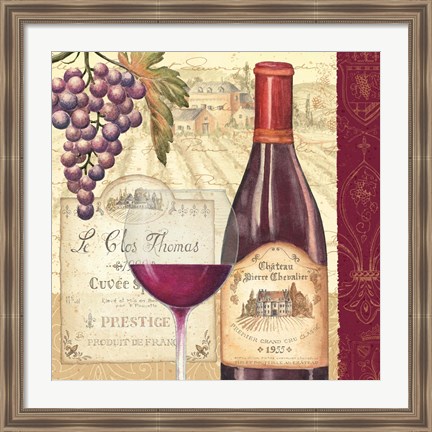 Framed Wine Tradition II Print