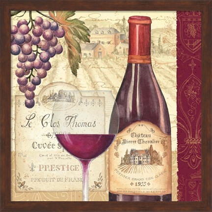 Framed Wine Tradition II Print