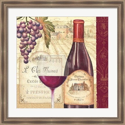 Framed Wine Tradition II Print