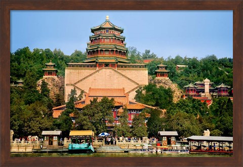 Framed Pavilion of Buddhist Fragrance, at the Summer Palace, Beijing, China Print