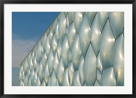 Framed China, Beijing. National Aquatics, Modern building Print