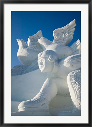 Framed CHINA, Heilongjiang, Haerbin, Snow Sculptures Print