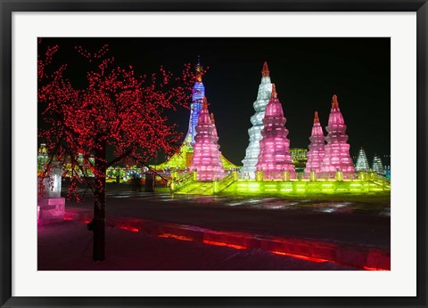 Framed Ice and Snow World Festival, Haerbin, China Print