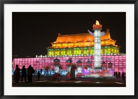 Framed Haerbin Ice and Snow World Festival, Haerbin, Heilongjiang Province, China Print