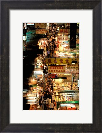 Framed Temple Street Market, Kowloon, Hong Kong, China Print