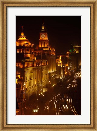 Framed Bund, Shanghai, China Print