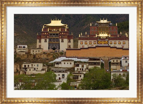 Framed Deqin Tibetan Autonomous Prefecture, Songzhanling Monastery, Zhongdian, Yunnan Province, China Print