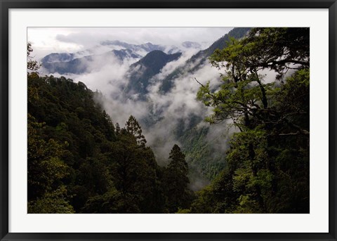 Framed Traditional Home of the Lisu, Nu and Dulong Peoples, near Gongshan in Dulongjiang Protectorate, Yunnan Province, China Print