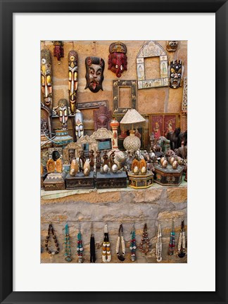 Framed Tourist Trinkets, Fort Jaisalmer, Jaisalmer, India Print