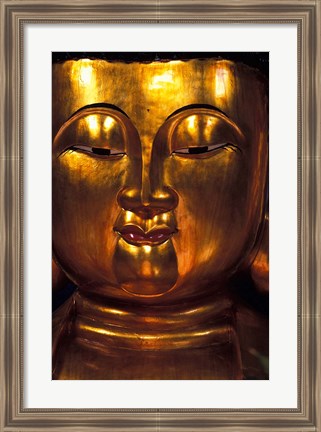 Framed Golden Temple Buddha at Cemetary, Hong Kong Print