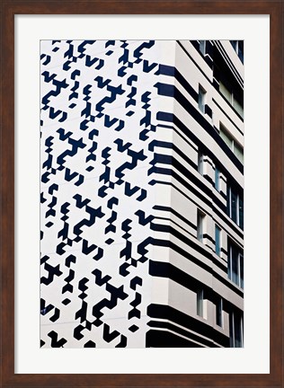 Framed Close up of Building, Hong Kong, China Print