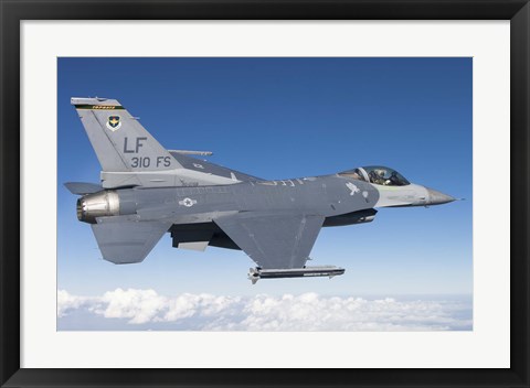 Framed F-16C Fighting Falcon during a sortie over Arizona Print