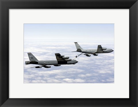 Framed B-52H Stratofortress refuels with a KC-135R Stratotanker Print