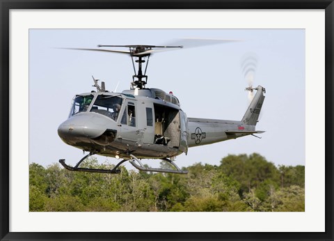 Framed US Air Force TH-1H Huey II during a training sortie in Alabama Print