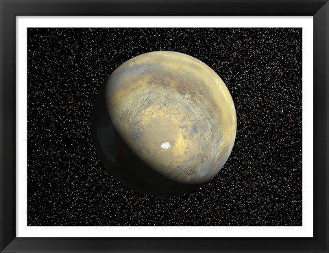 Framed Global View of Mars Print