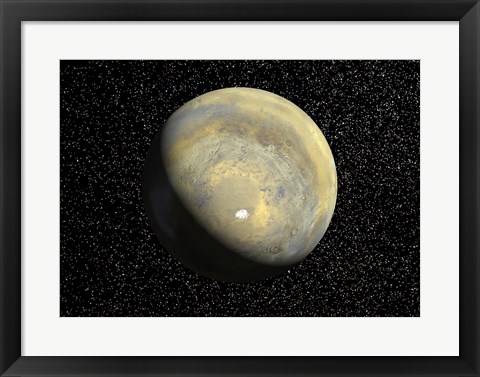 Framed Global View of Mars Print