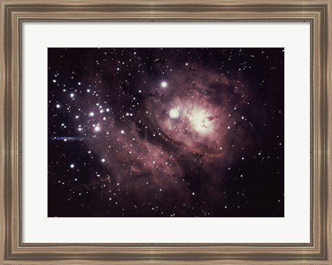 Framed Logoon Nebula in Sagittarius Print