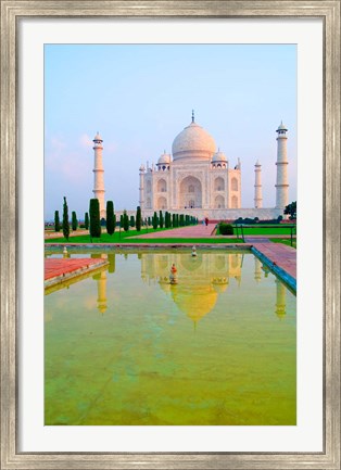 Framed Taj Mahal Temple at Sunrise, Agra, India Print