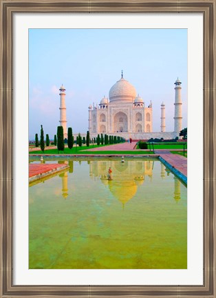 Framed Taj Mahal Temple at Sunrise, Agra, India Print