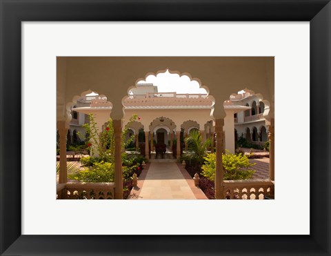 Framed Hotel Kiran Villa Palace, Bharatpur, Rajasthan, India. Print