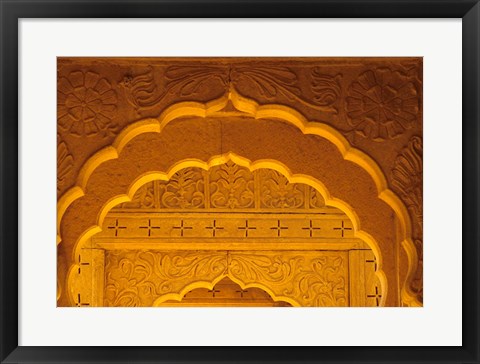 Framed Carved Sandstone Arches, Jaisalmer, Rajasthan, India Print